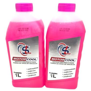 Imagem de SlPlus Motor Cool Aditivo Orgânico para Radiador, Rosa, Concentrado, Kit 2 Litros, Anticorrosivo e Anticongelante