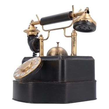 Imagem de aqxreight Modelo de Telefone Antigo, Ferro, retrô, Vintage, Com Fio, Mostrador Rotativo, Modelo de Telefone, Ornamento de Mesa para Casa, café, Bar, Decoração de Hotel
