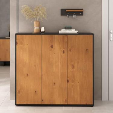 Imagem de IDIMEX Sapateira Grande Armário 18 Pares Porta Sapatos 45 Freijó Miran