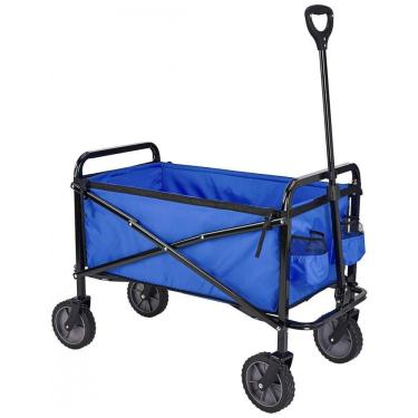 Imagem de Carrinho Dobrável para Camping e Jardim, Capacidade 120kg, Azul