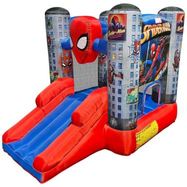 Imagem de Pula Pula Inflável com Escorregador para Crianças, MARVEL Homenm-Aranha, Vermelho