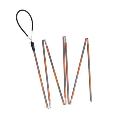 Imagem de UGPLM Sonda de resgate de, ferramenta de busca e resgate, bastão de de 270 cm para viagem de caça, caminhada na neve, caminhada em, Cinza Alaranjado