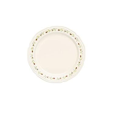 Imagem de Prato de serviço pratos de jantar florais pastorais de cerâmica rosa pratos de sobremesa para salada bife macarrão pratos de bolo louça de cozinha (19,5 cm) pratos (cor: latão, tamanho: 19,68