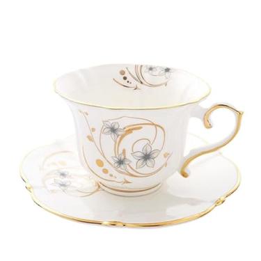 Imagem de Conjunto de chávenas de chá de cerâmica pires porcelana real vintage reutilizável conjunto de xícaras de café borda dourada chá extravagante Xicara caneca de café (cor: Estilo 5)