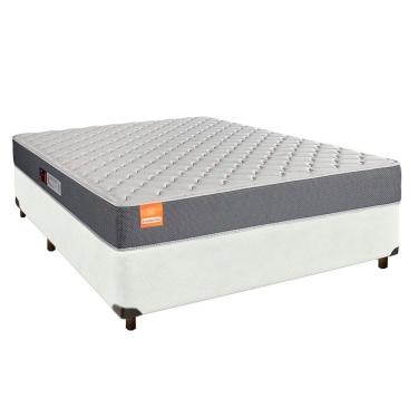 Imagem de Cama Box Branco Casal + Colchão D23 Pro Inducol