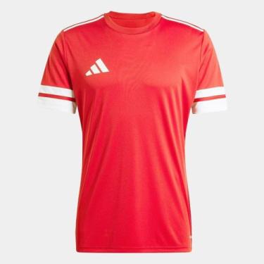 Imagem de Camiseta Adidas Squadra 25 Masculina, Vermelho, Branco, M