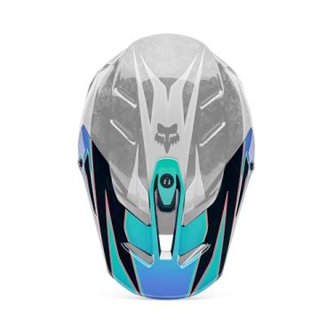 Imagem de Fox Racing Viseira de capacete masculina V3 RS Motocross Dirt Bike, lona aqua, grande