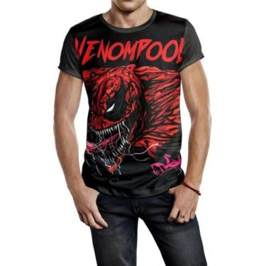 Imagem de Camiseta Masculina Venompool Venom Deadpool Ref:417 - smoke, Preto, P