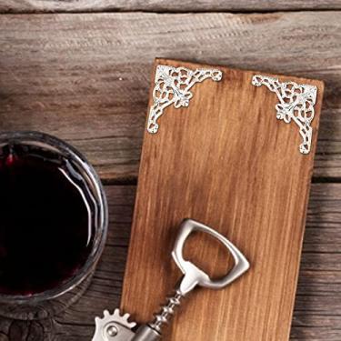 Imagem de 100 peças de protetores de canto decorativos, 4,8 x 3,6 cm capas de proteção de borda estilo retrô de metal para porta-retrato álbum caixa de joias borda de mesa móveis de armário