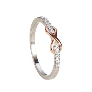 Imagem de Anel feminino boêmio elegante com design de separação de cores em 8 seções, usando zircônia cúbica sintética, adequado para uso casual, Resina, Sem pedra preciosa