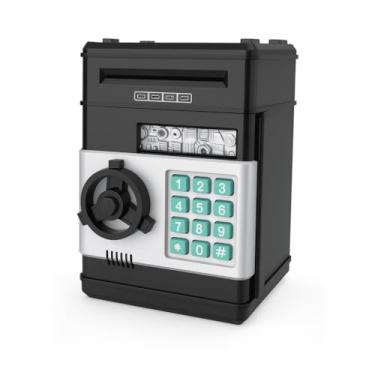 Imagem de Cofre Digital Preto com Senha de 4 Dígitos, Inserção Automática e Luzes Interativas