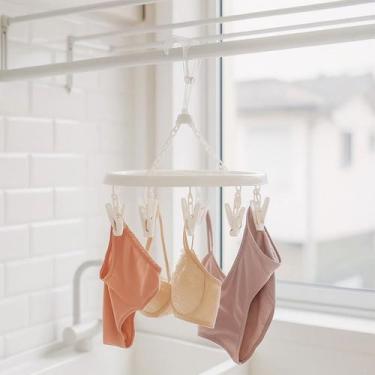 Imagem de Mini Varal Roupa Para Intima Meia Cueca Calcinha Oval 24 Prendedores G