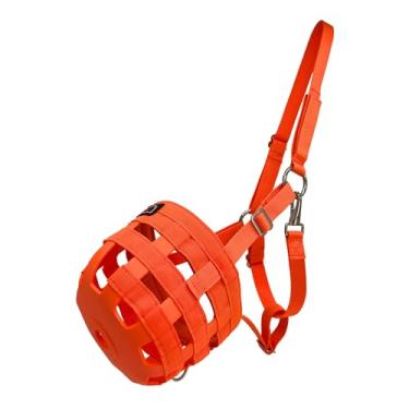 Imagem de BARN & STABLE Focinheira de pastagem de cavalos com frente única ajustável focinheira de cavalo de fácil respiração ajuste confortável com fivelas e alças evita laminite