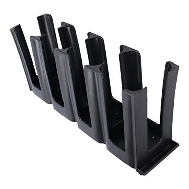 Imagem de ZJchao Dispensador de Tampa de Suporte de Copo, Organizador de Xícara de café 4 Grades Dispensador de Copo de café Descartável Organizador de Suporte de de para Leite Loja de chá Restaurante