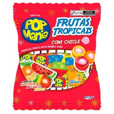 Imagem de Pirulito pop mania frutas tropicais 600 g - RICLAN