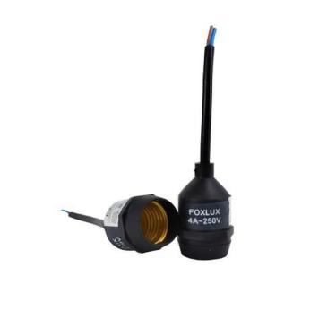 Imagem de Soquete Com Rabicho Emborrachado Isolado Foxlux Para Redes Elétricas Até 250v 4a - Nylon/latão