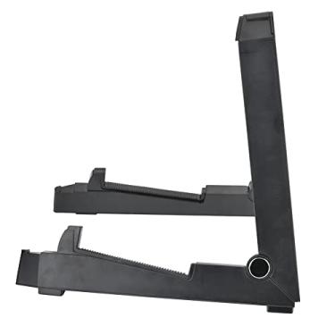 Imagem de Yctze Suporte de Guitarra Portátil - Suporte de Instrumento Musical de Plástico ABS Dobrável Duplo para Acústico, Elétrico, Violino, Ukulele - Design Antiderrapante Com Barra de Metal Reforçada