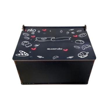 Imagem de Prateleira para pão Caixa para pão Expositor para bancada de cozinha Resistente e durável (Modelo 3)