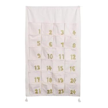 Imagem de Sclmgo Calendário Do Advento de Natal com Bolsos, Bolsa para Pendurar Na Parede Ou Porta Do Quarto