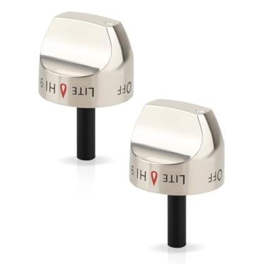 Imagem de 2 maçanetas de controle de queimador WB03K10265 adequadas para GE Stove Replace AP4363671 PS2339711 WB03K10242 1473247 EAP2339711 VAP44363671 AH2339711