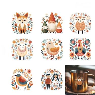 Imagem de Um pacote de 5 adesivos de cristal aleatórios (8 padrões cada) - Conjunto de presente de Natal para Natal, Halloween, aniversários | Adesivos fofos para laptops, garrafas de água