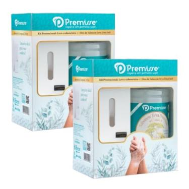 Imagem de 2 Kit Dispenser 400ml Com Sachê Reposição + Refil Sabonete Líquido 1l Perfume Suave Alto Rendimento Para Presentes Uso Banheiro Cozinha Escritório Sala Escola (2, Erva-doce)