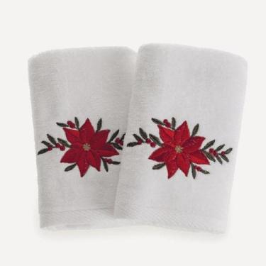 Imagem de Kit Lavabo 2 Peças Natal 30X50Cm Flor Karsten