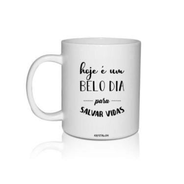 Imagem de Kit 6 Canecas Brancas Criativas Tema Salvar Vidas - Krystalon