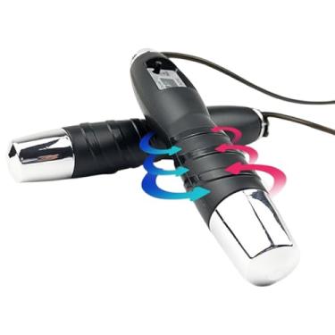 Imagem de Corda de pular para treino – Corda de pular para treino com balcão, equipamento de exercício, acessórios de ginástica em casa para treinamento de velocidade, homens, mulheres, crianças, iniciantes