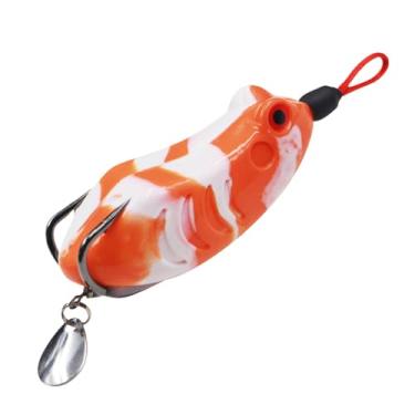 Imagem de Top Water Frog - Isca de natação realista de silicone, suprimentos de peixe para truta de água salgada do mar profundo tipo de peixe Walleye Pike almiscarado
