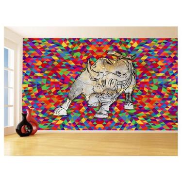 Imagem de Papel De Parede 3D Animais Pop Art Touro Bull 3,5M Pxa158 - Você Decor
