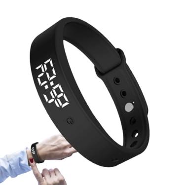 Imagem de Despertador de pulso | Pulseira de relógio vibratório inteligente - Lembrete de pílulas com 3 alarmes - para crianças, adultos, homens, mulheres, adolescentes, cama de idosos, quarto, viagem