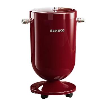 Imagem de Ｂｅｓｇａ Lixeira Móvel com Rodas, 20L, Tampa, Decorativa, para Banheiro de Trailer e Casa, Vermelho