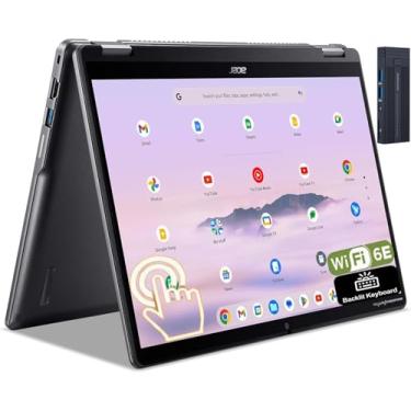 Imagem de Acer Chromebook Plus Spin 514 2 em 1 14 polegadas WUXGA tela sensível ao toque IPS Display, Intel Core i5-1334U, 8GB RAM 512GB SSD, Wi-Fi 6E, Bluetooth, webcam, teclado retroiluminado, estação de