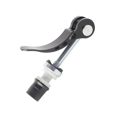 Imagem de Braçadeira de selim, braçadeira de assento de liberação rápida, grampo de poste de assento de liga de alumínio preto pino de liberação rápida para ajustar o espigão de selim dobrável da montanha