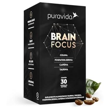 Imagem de Brain Focus (Colina,Fosfatidilserina,Cafeina e Taurina) com 30 Cápsulas Sofgel-Pura Vida