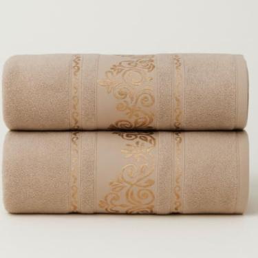 Imagem de Jogo de Toalha de Banho Conjunto de Duas PeçAs 100% AlgodãO Puro Excelente AbsorçãO de áGua Adequado para uso No Banheiro em Viagens Na NataçãO ou Na Academia(Kit 2Toalhas–Bege)