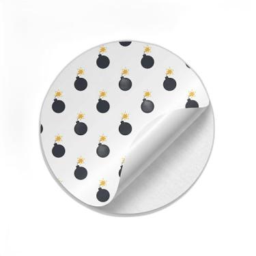 Imagem de Autocolantes Adesivos Redondos 25 Unidades Ano Novo Bombinhas Congeladas - Tamanho 30x30cm