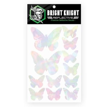 Imagem de Conjunto de adesivos e decalques de carro de borboleta, decalques de janela de carro para mulheres, pacote com 12, holográficos, para carros, motocicletas, bicicletas e capacetes, fácil de aplicar