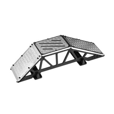 Imagem de Colaxi Rampa de obstáculos para carros RC, acessório de reposição premium e realista, ponte de aço inoxidável de um lado para carros 1/10 e 1/8.