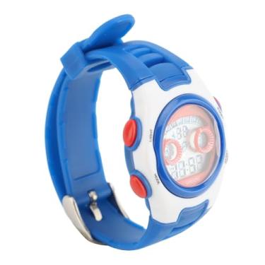 Imagem de Generic Relógio Infantil Esportivo, Elle Backlight 12/24 Horas Relógio de Pulso Digital Infantil Esportivo (Caixa Branca Pulseira Azul)