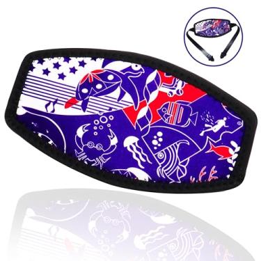 Imagem de Diving Mask Slap Straps Cover Neoprene Swimming Goggles Glasses Strap Head Band Parts Accessories Diving Mask Straps Hair Protector Wrap for Dive and Snorkel Masks(Blue)