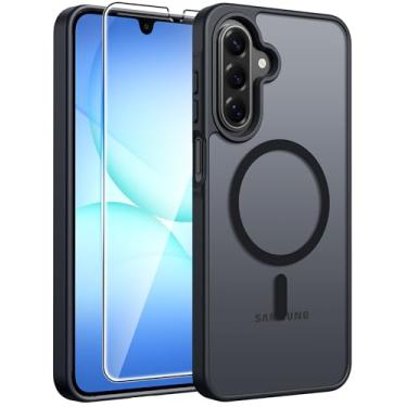 Imagem de FNTCASE Capa de celular para Galaxy A16 5G: Capa de celular magnética fosca translúcida de grau militar com proteção contra quedas - fina, resistente, durável, à prova de choque para capas Samsung A16