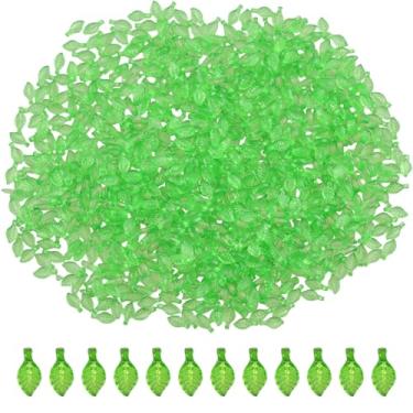 Imagem de Contas de folha, 800 peças, contas verdes para fabricação de joias, pingentes de folhas pequenas, verdes, contas de plantas para brincos de plantas com contas, colares, pulseiras, artesanato DIY