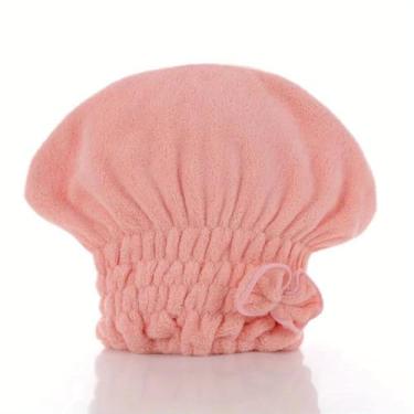 Imagem de 1 touca de secagem de cabelo de microfibra para mulheres e s - ultra macia, super absorvente e toalha de turbante de cabelo de secagem rápida com laço de cetim, design antidesbotamento de ajuste