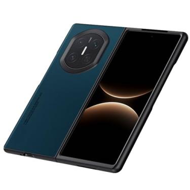 Imagem de LTLMYDAM Capa de couro para Huawei Mate X7, capa minimalista anti-impressão digital fina proteção contra choque capa de silicone borda macia antiderrapante, azul, X7