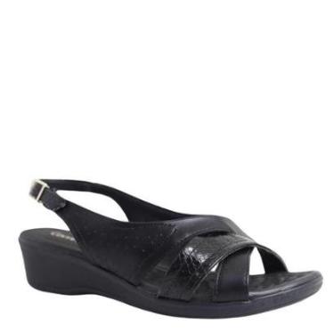 Imagem de Sandália Anabela Feminina Leve Conforto Comfortflex 24-72405 - Preto - 36-Feminino