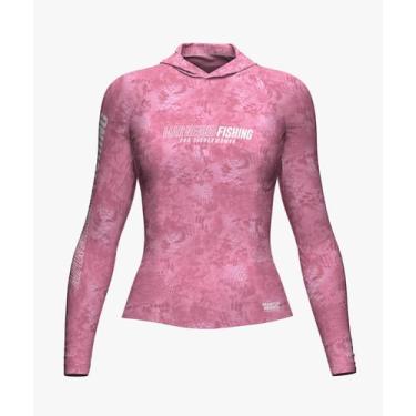 Imagem de Camiseta Feminina Capuz Mar Negro Sublimada Camisa Pesca Peixe Dry Fit