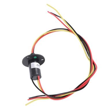 Imagem de WALFRONT Anel Deslizante 3 Fios 250RPM 15A Mini Anel Deslizante do Gerador, Transmissão de Energia de Turbina Eólica de 0-600V Com Plásticos de Engenharia Anti-envelhecimento para Máquinas de