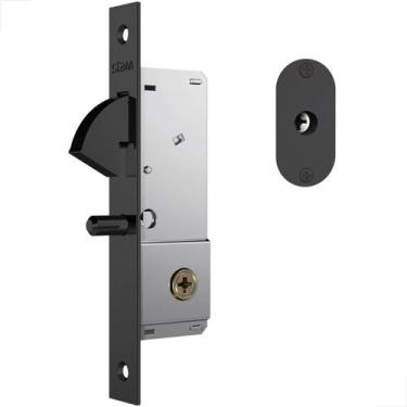 Imagem de Fechadura Papagaio Porta Correr Stam 1940 Inox Tetra Preto